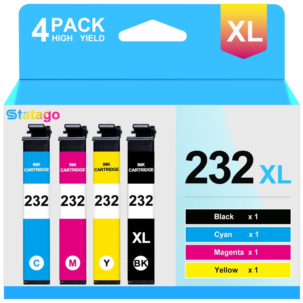 232XL Ink Cartridges for Epson 232XL 232 Inkfor Expression Home XP-4200 XP-4205 Workforce WF-2930 WF-2950 Printer Ink Cartridge (Black,Cyan,Magenta,Yellow)