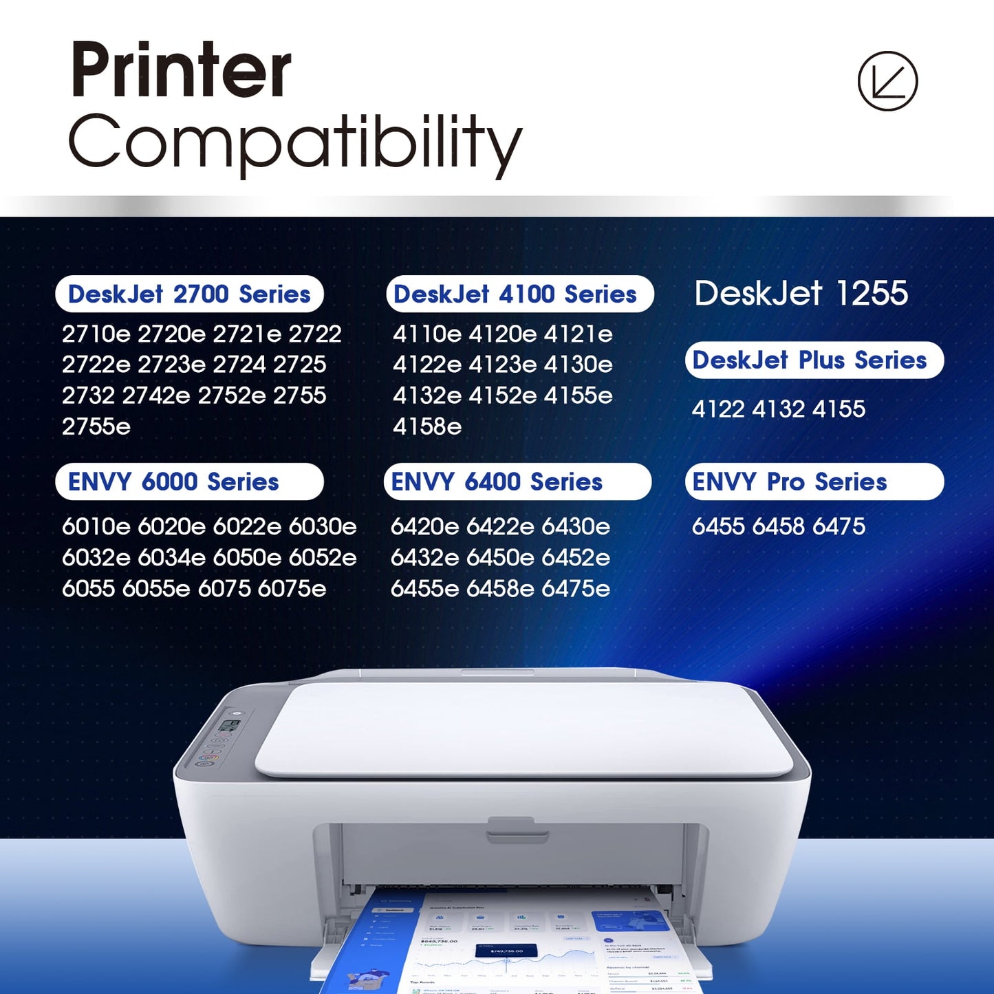 67XL Ink Cartridge for HP 67XL Black Ink work with HP DeskJet 1255, 2700, 4100 ENVY 6000, 6400 Series Printer-1PK