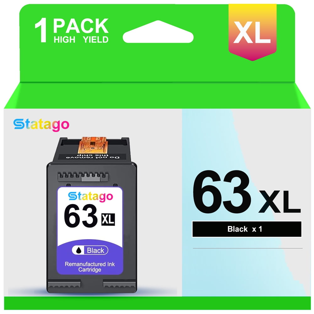 63XL Black Ink Cartridge for HP Envy 4512 4516 4520 4522 Officejet 3830 4650 5255 Printer -1PK