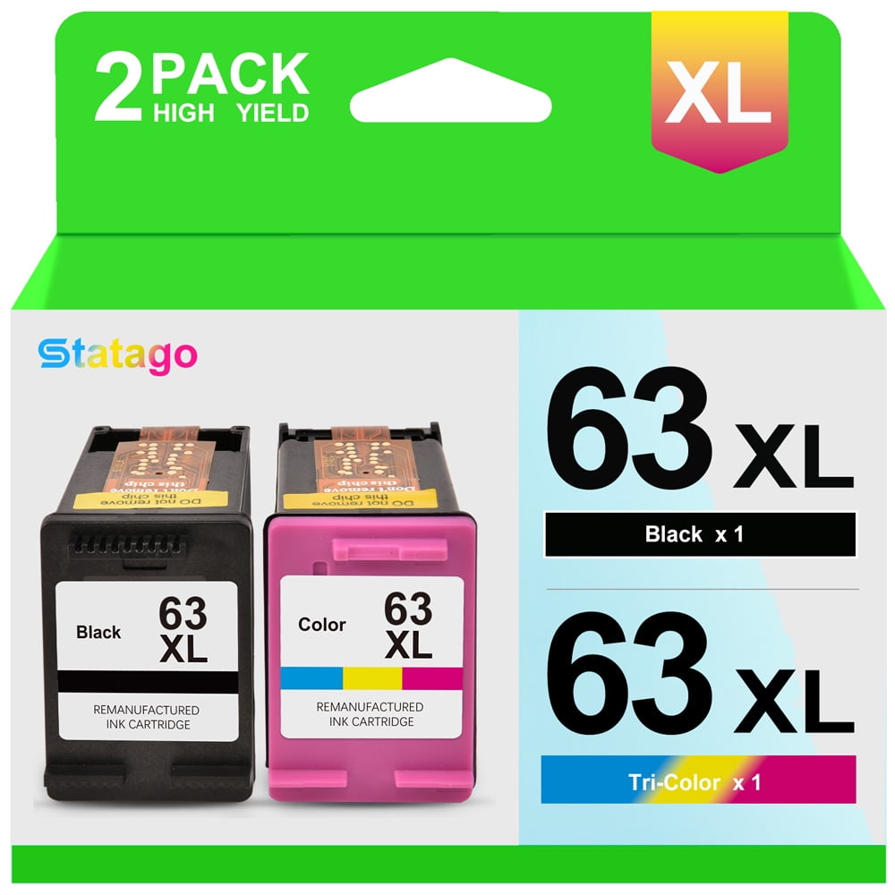 63XL Ink Cartridges for HP Printer Ink 63XL 63 XL Ink Cartridge Black and Tri-Color for HP Officejet 3830 4650 5255 5200 5258 4655 Envy 4520 4512 Deskjet 1112 2132 3632