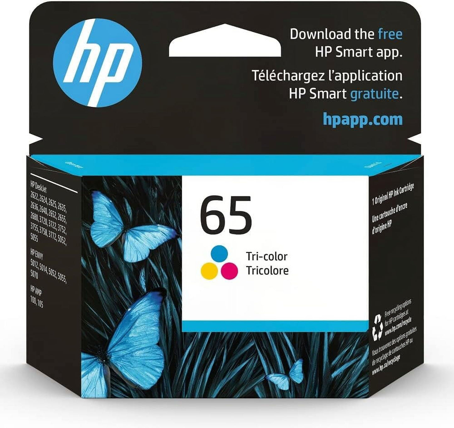 HP 65 Ink Cartridges for HP 65 Color Ink Cartridge, 1 Tri-Color