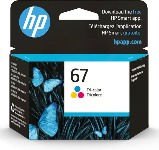 HP 67 Ink Cartridges for HP 67 Color Ink Cartridge, 1 Tri-Color
