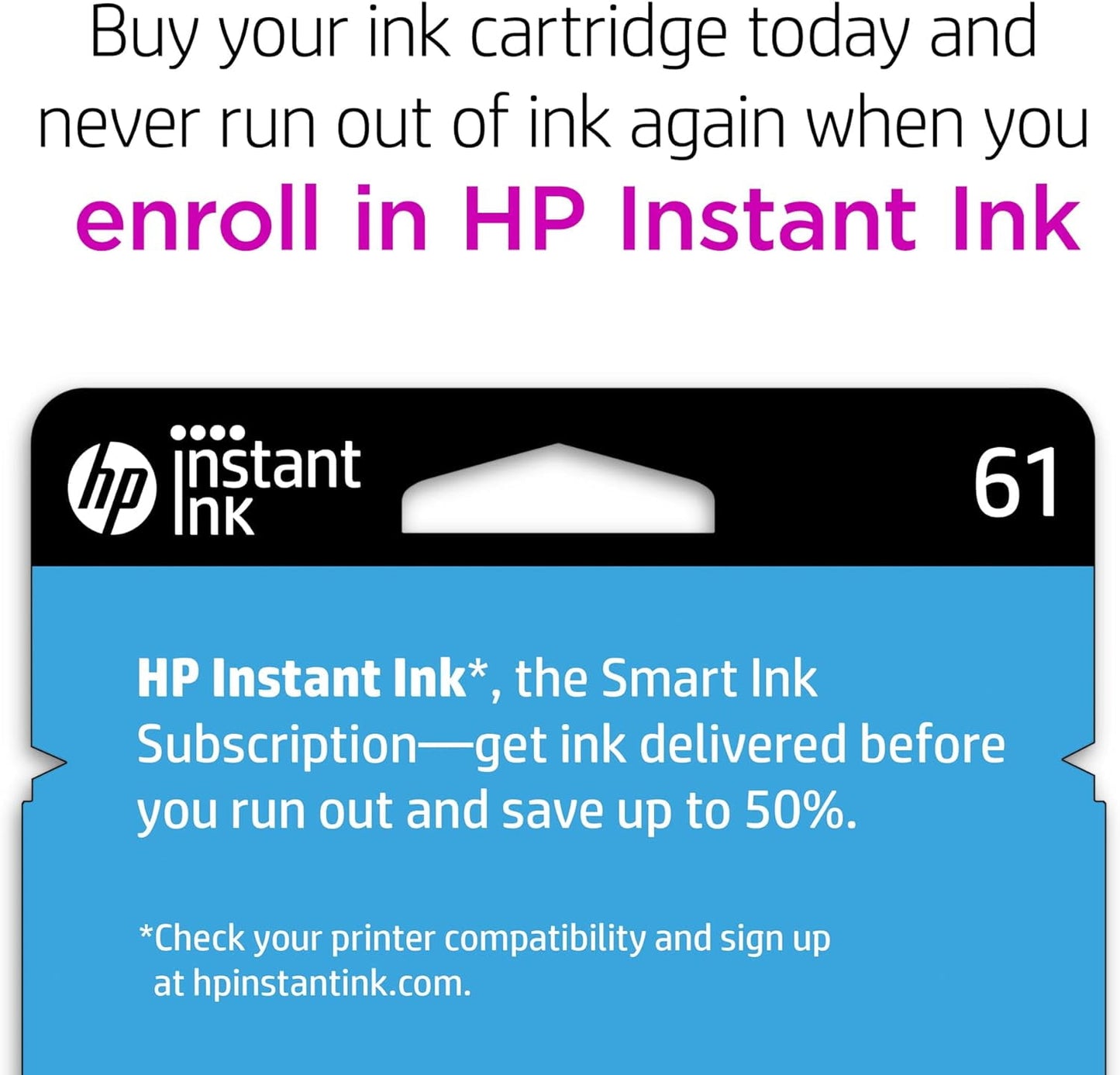 61 Ink Cartridges for HP 61 Black Ink Cartridge, 1 Black