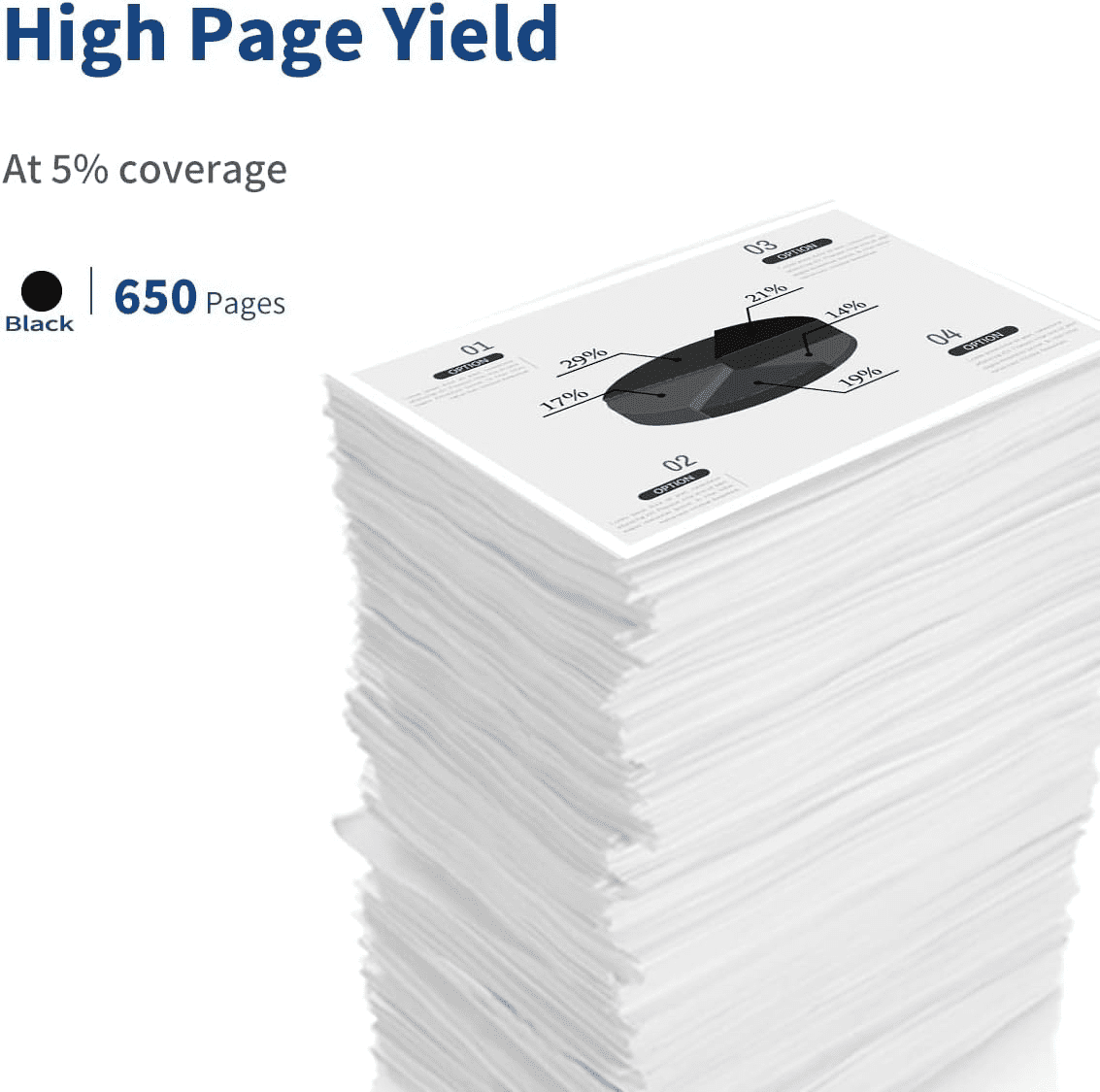 63XL Black Ink Cartridge for HP Envy 4512 4516 4520 4522 Officejet 3830 4650 5255 Printer -1PK